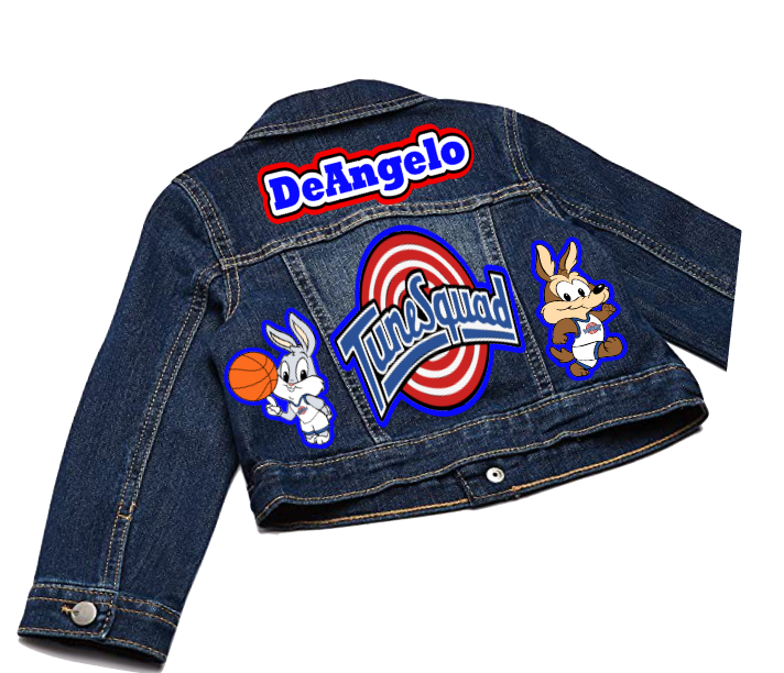 Space jam boys outfit - Space jam Denim Set-Boys Space jam denim set- Space jam Birthday outfit