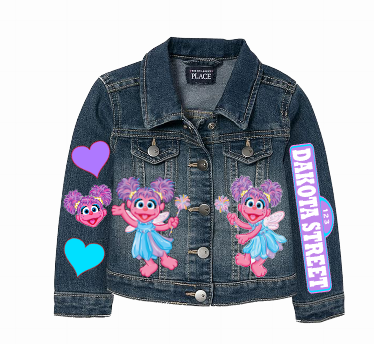 Abby Cadabby Short Set-Abby Cadabby Birthday outfit-Abby Cadabby denim Birthday outfit