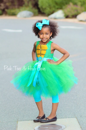 Teenage mutant ninja turtle costume- Leonardo tmnt costume- tmnt dress- tmnt tutu dress-tmnt tutu