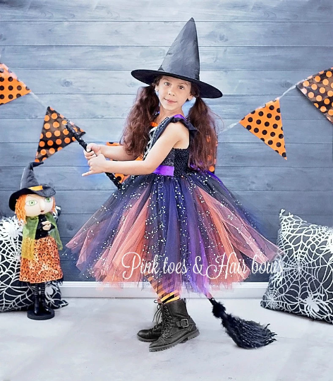 Witch Dress- Witch Tutu Dress-witch tutu-witch costume-girly witch dress