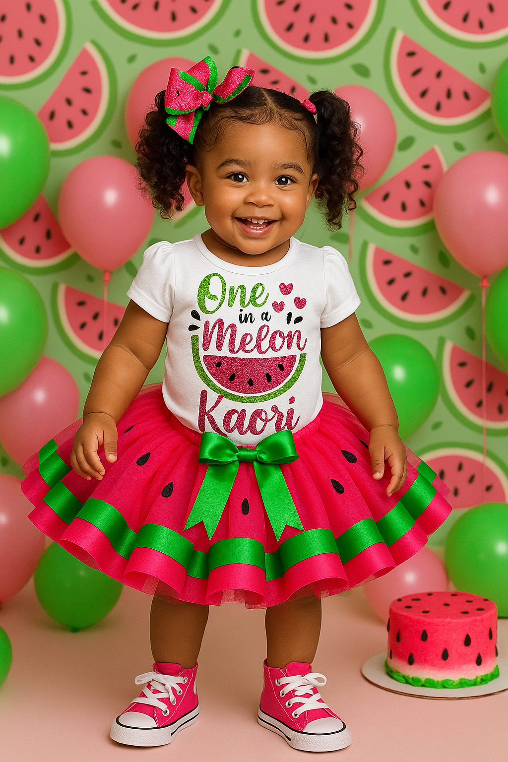Watermelon tutu set-Watermelon outfit-Watermelon dress-One in a melon tutu set