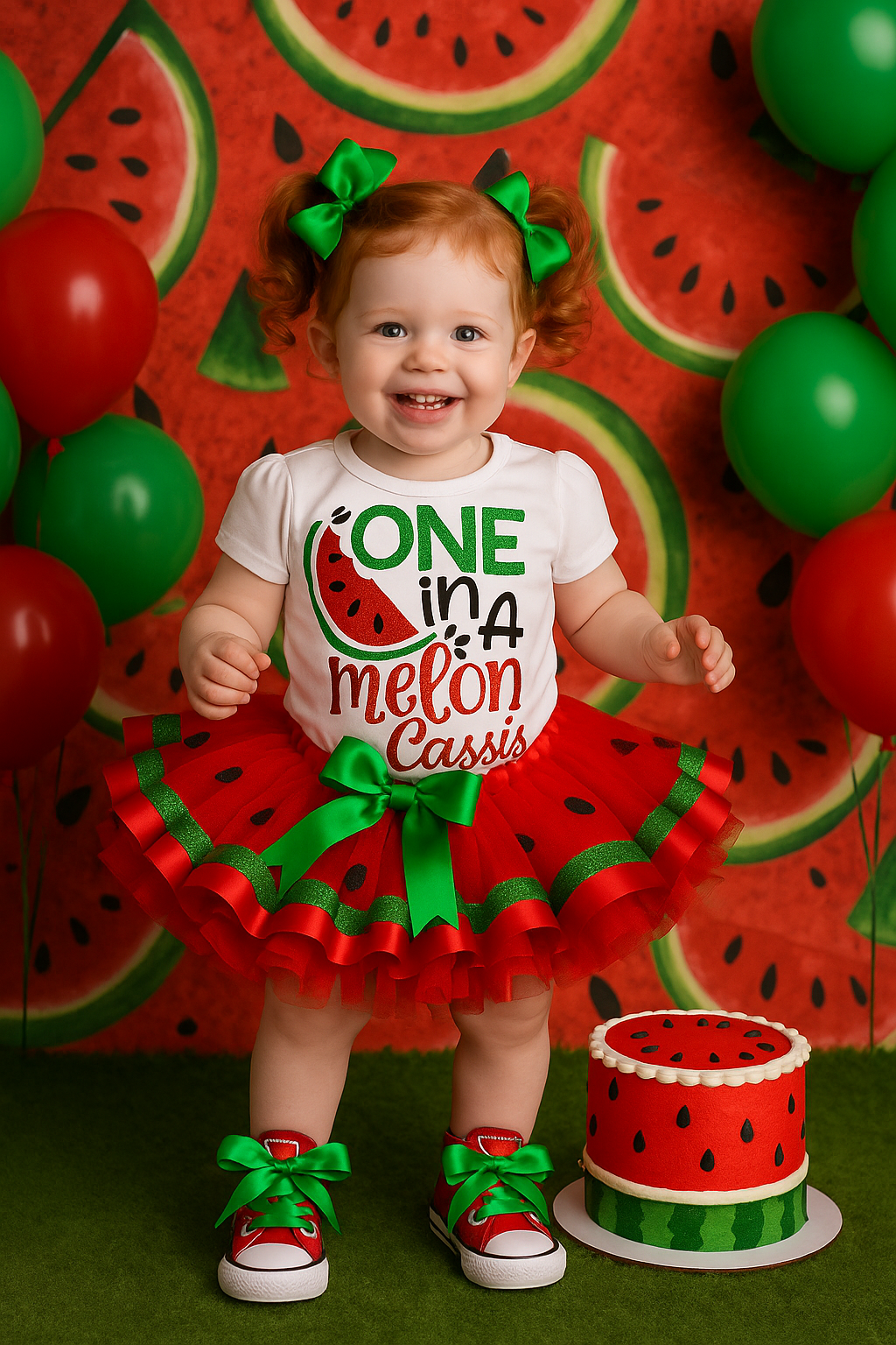Watermelon tutu set-Watermelon outfit-Watermelon dress