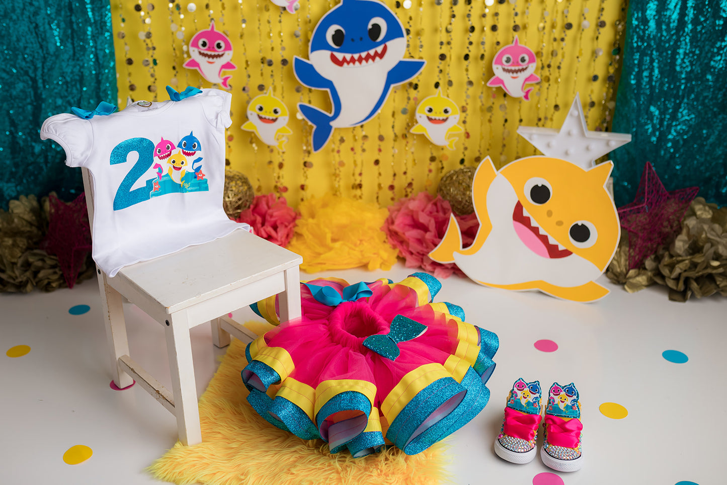 Baby shark shoes- Baby shark bling Converse-Girls Baby shark Shoes-