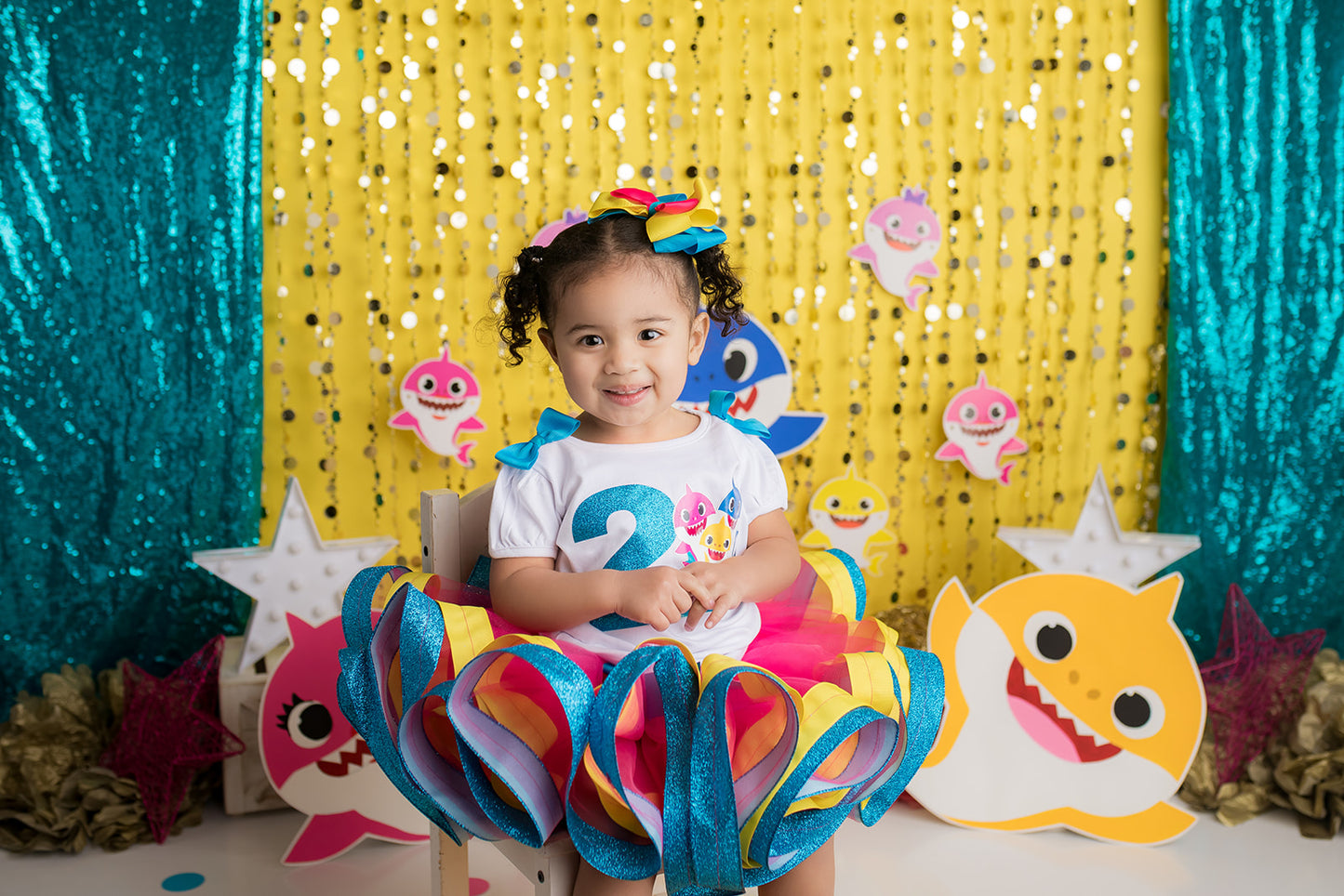 Baby shark tutu set-Baby shark outfit-Baby shark dress