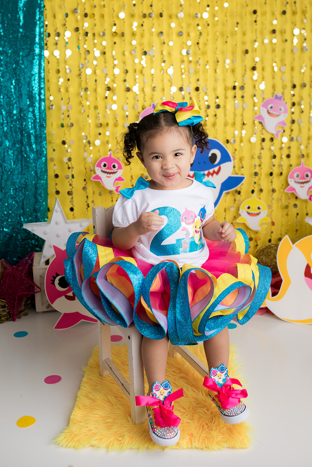 Baby shark shoes- Baby shark bling Converse-Girls Baby shark Shoes-