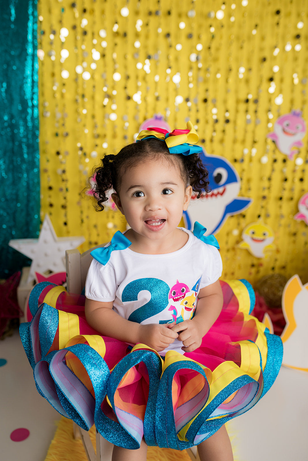 Baby shark tutu set-Baby shark outfit-Baby shark dress