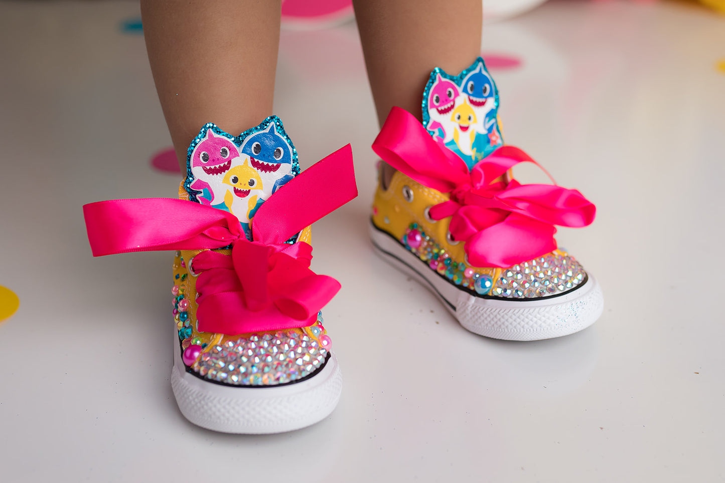 Baby shark shoes- Baby shark bling Converse-Girls Baby shark Shoes-