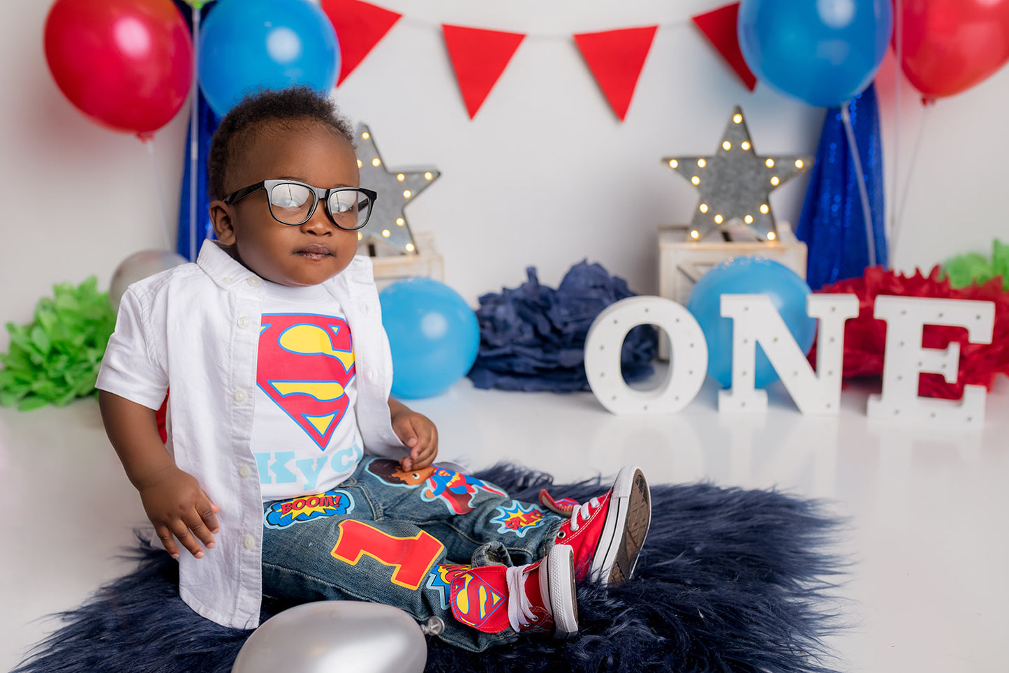 Superman Denim Set-Boys superman denim set- superman Birthday outfit-superman boys outfit