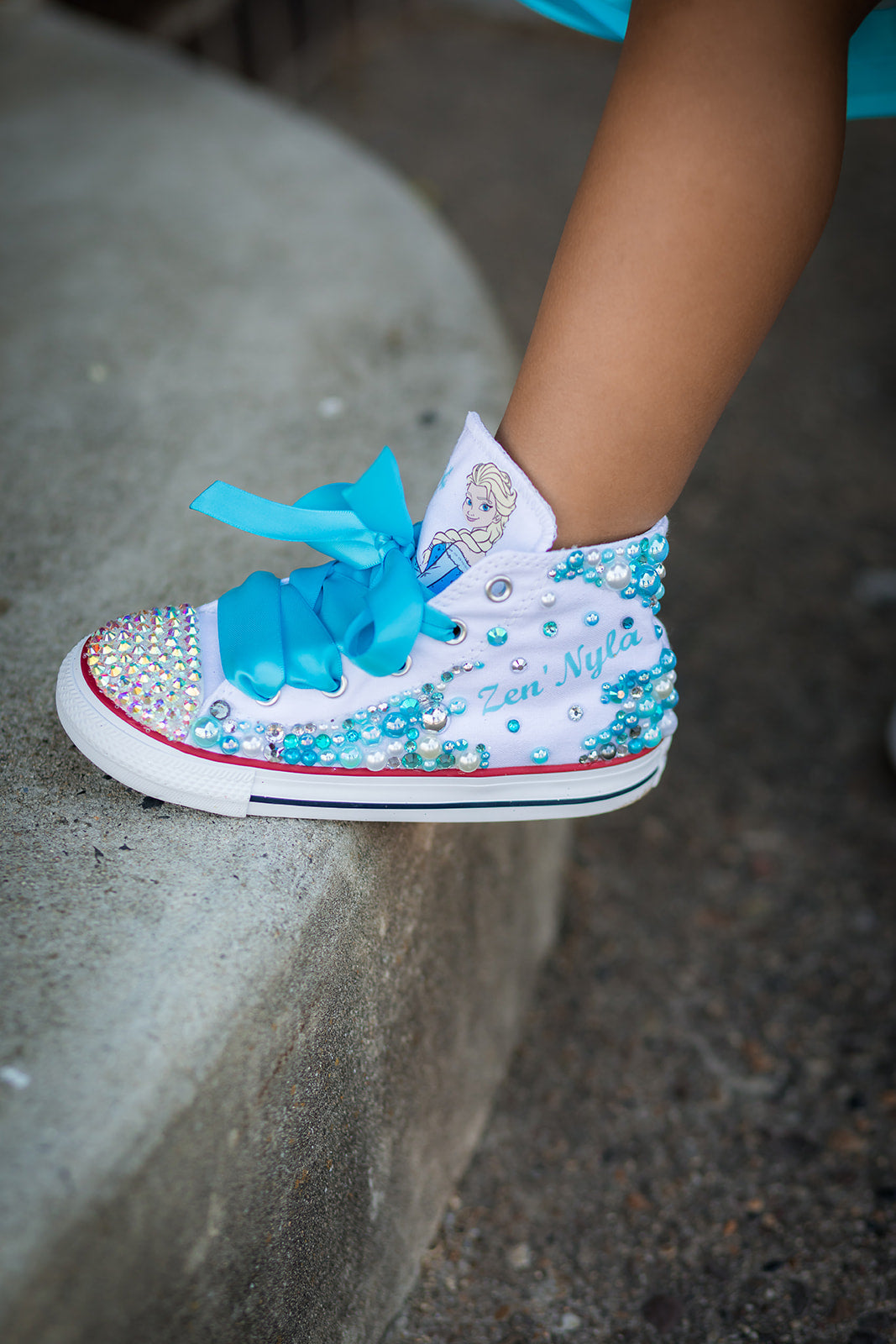 Frozen shoes- Frozen bling Converse-Girls Frozen Shoes-Elsa Shoes