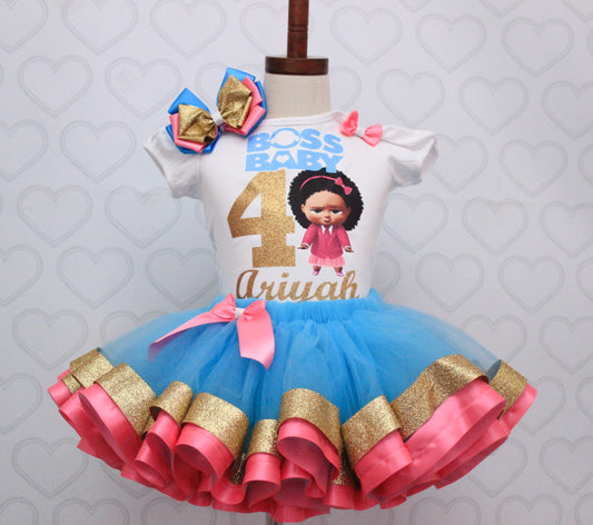 Boss Baby tutu set-Boss Baby outfit-Boss Baby dress