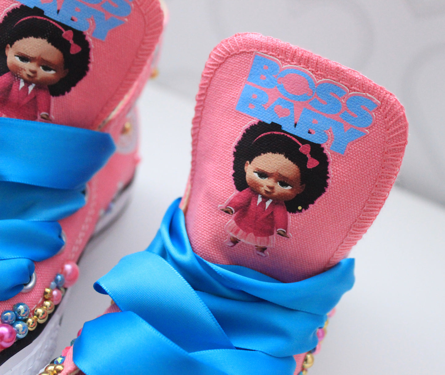 Boss Baby shoes- Boss baby bling Converse-Girls Boss baby Shoes-