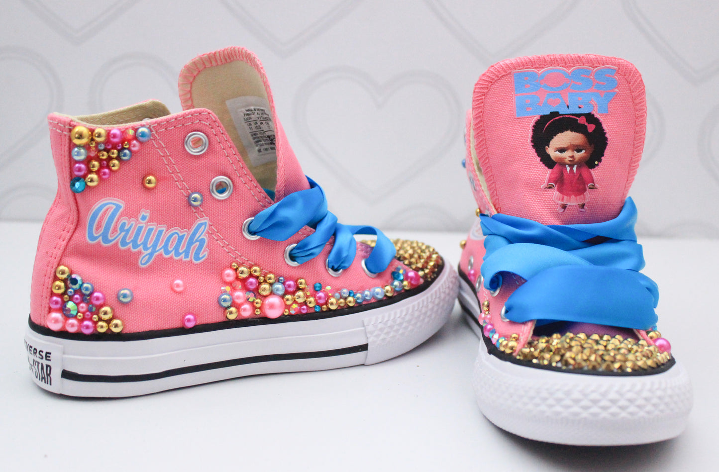 Boss Baby shoes- Boss baby bling Converse-Girls Boss baby Shoes-