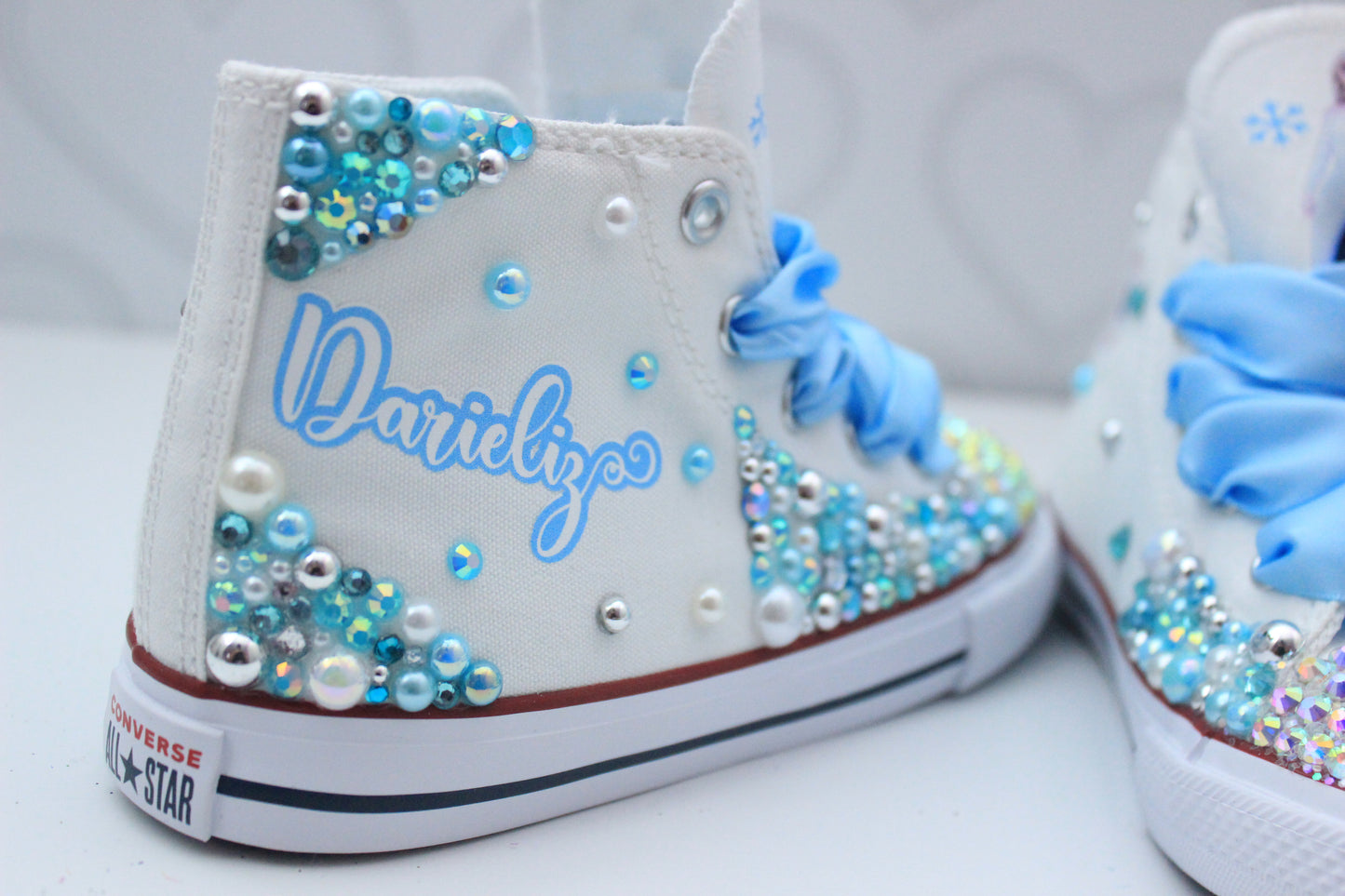 Frozen shoes- Frozen bling Converse-Girls Frozen Shoes-Elsa Shoes