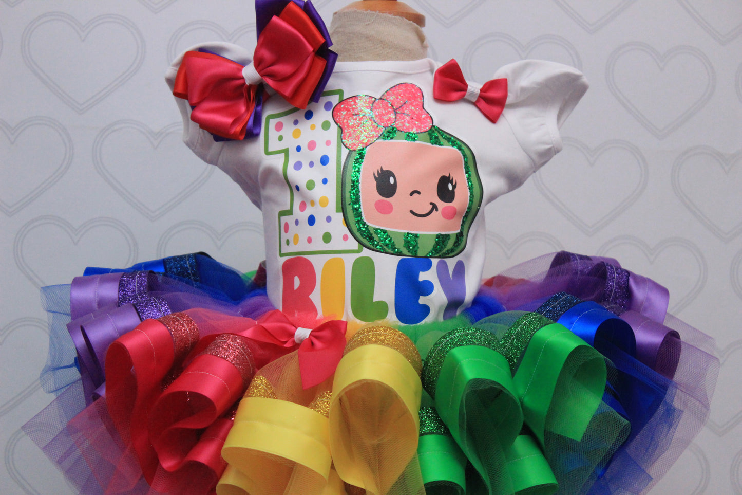 Cocomelon Tutu set- Cocomelon outfit- Cocomelon dress- Cocomelon tutu