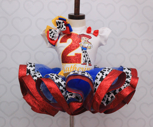 Jessie tutu set-Jessie outfit-Jessie dress-Toy story tutu set