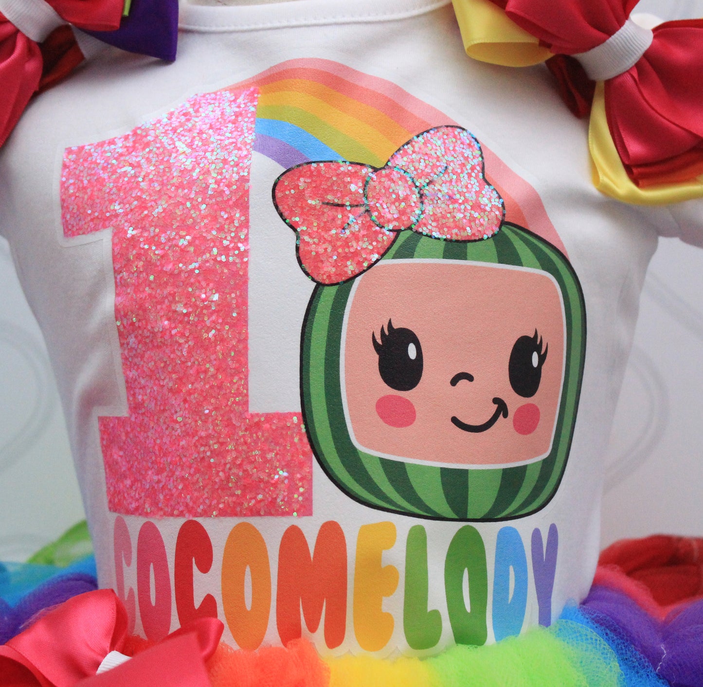 Cocomelon tutu set-Cocomelon outfit-Cocomelon dress(deluxe)