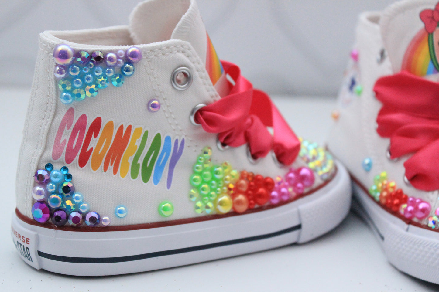 Cocomelon shoes- Cocomelon bling Converse-Girls Cocomelon Shoes-Cocomelon Converse