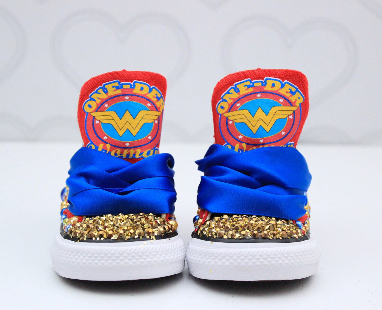 Wonder woman shoes- Wonder woman bling Converse-Girls Wonder woman Shoes-Wonder woman Converse-ONE-DER woman