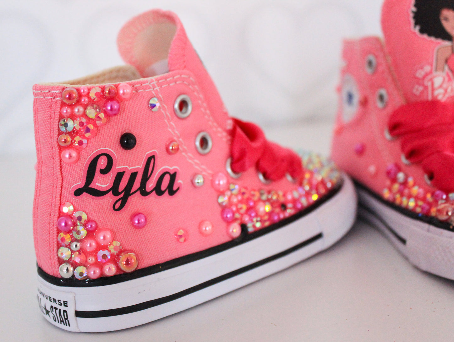 Barbie shoes- Barbie bling Converse-Girls Barbie Shoes-Barbie converse
