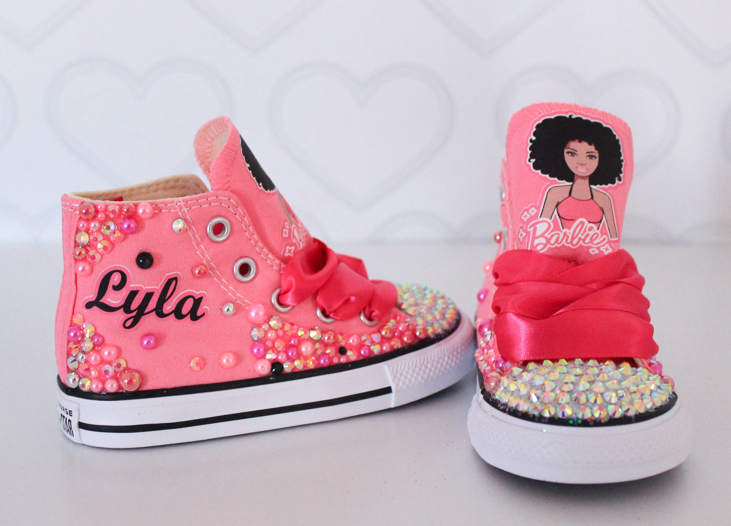 Barbie shoes- Barbie bling Converse-Girls Barbie Shoes-Barbie converse