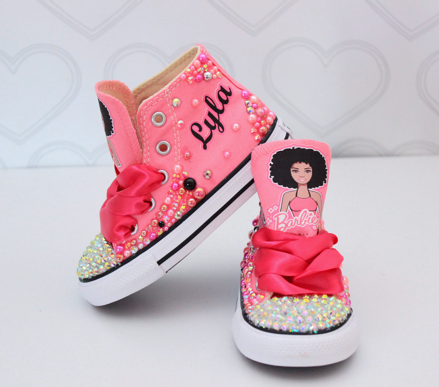 Barbie shoes- Barbie bling Converse-Girls Barbie Shoes-Barbie converse