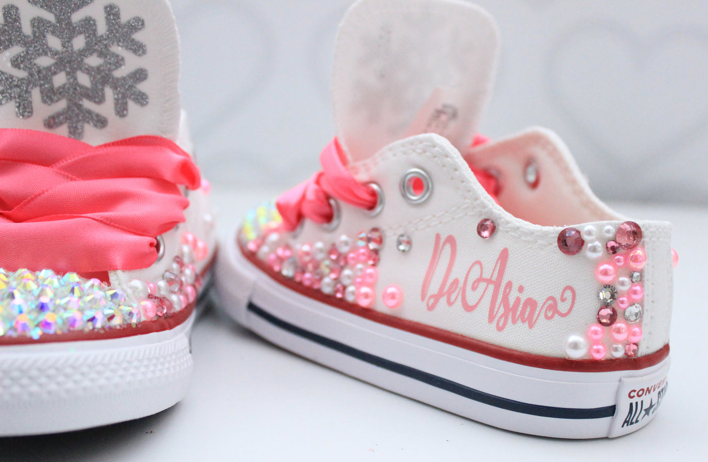 Winter Wonderland shoes- Winter Wonderland bling Converse-Girls Winter Wonderland Shoes-Snowflake shoes