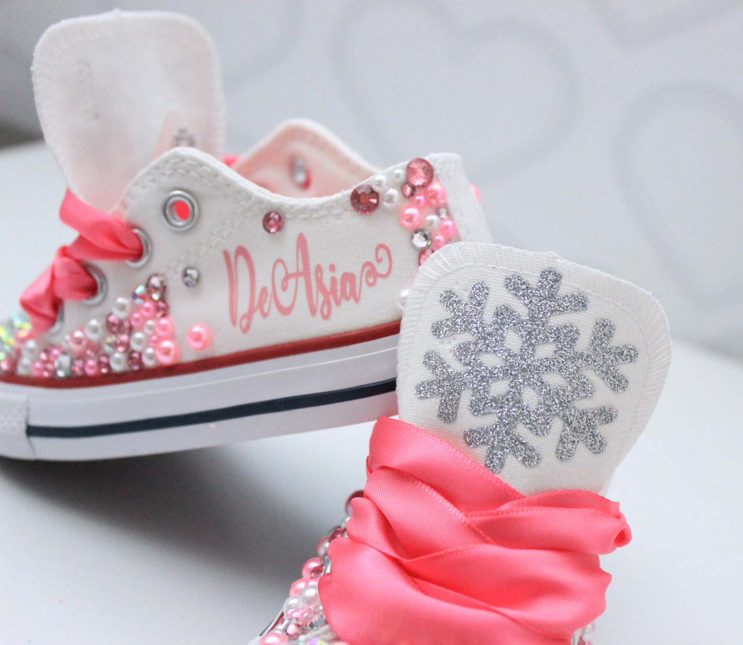 Winter Wonderland shoes- Winter Wonderland bling Converse-Girls Winter Wonderland Shoes-Snowflake shoes