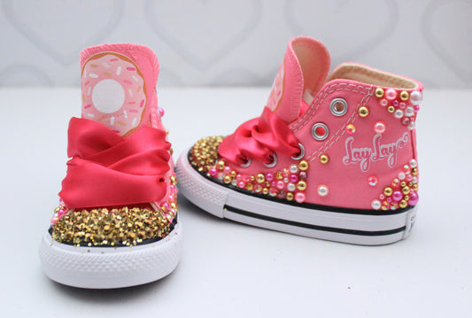 Donut shoes- Donut bling Converse-Donut Shoes