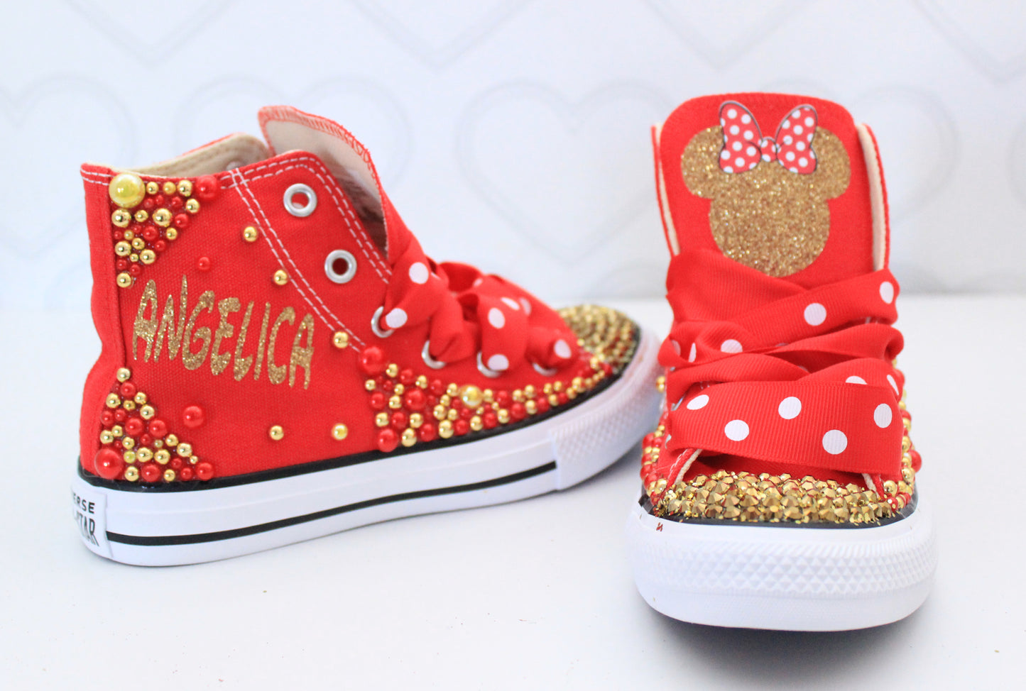 Minnie shoes- Minnie bling Converse-Girls Minnie Shoes-minnie converse