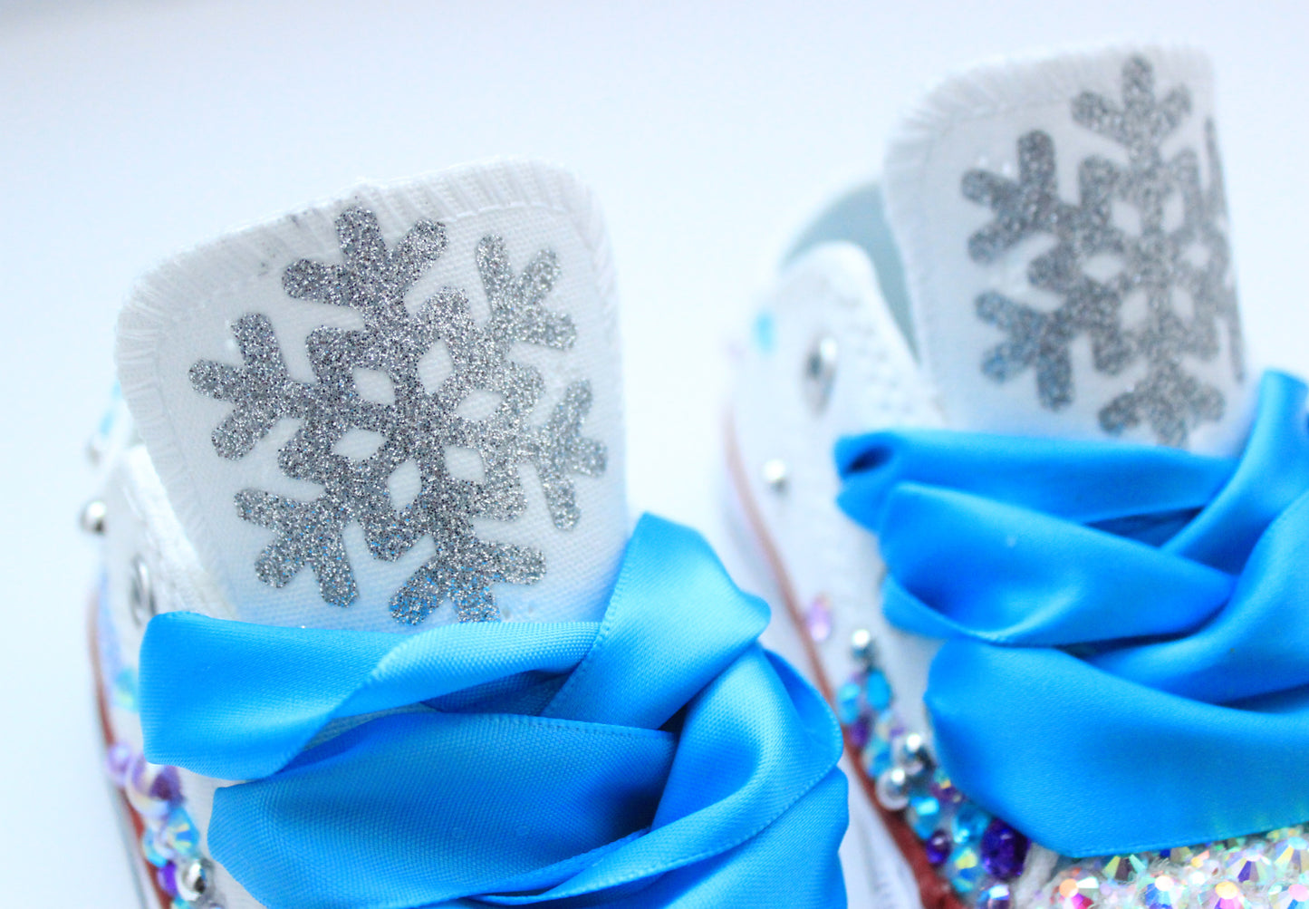 Winter Wonderland shoes- Winter Wonderland bling Converse-Girls Winter Wonderland Shoes-Snowflake shoes