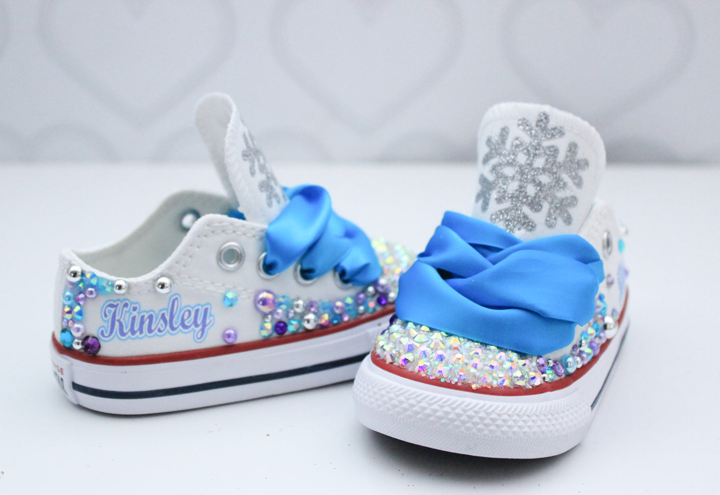 Winter Wonderland shoes- Winter Wonderland bling Converse-Girls Winter Wonderland Shoes-Snowflake shoes