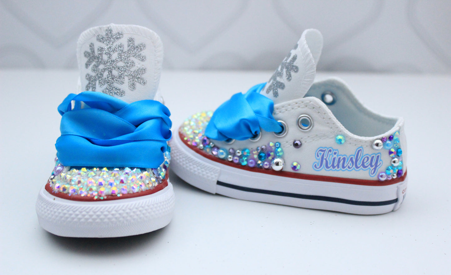 Winter Wonderland shoes- Winter Wonderland bling Converse-Girls Winter Wonderland Shoes-Snowflake shoes