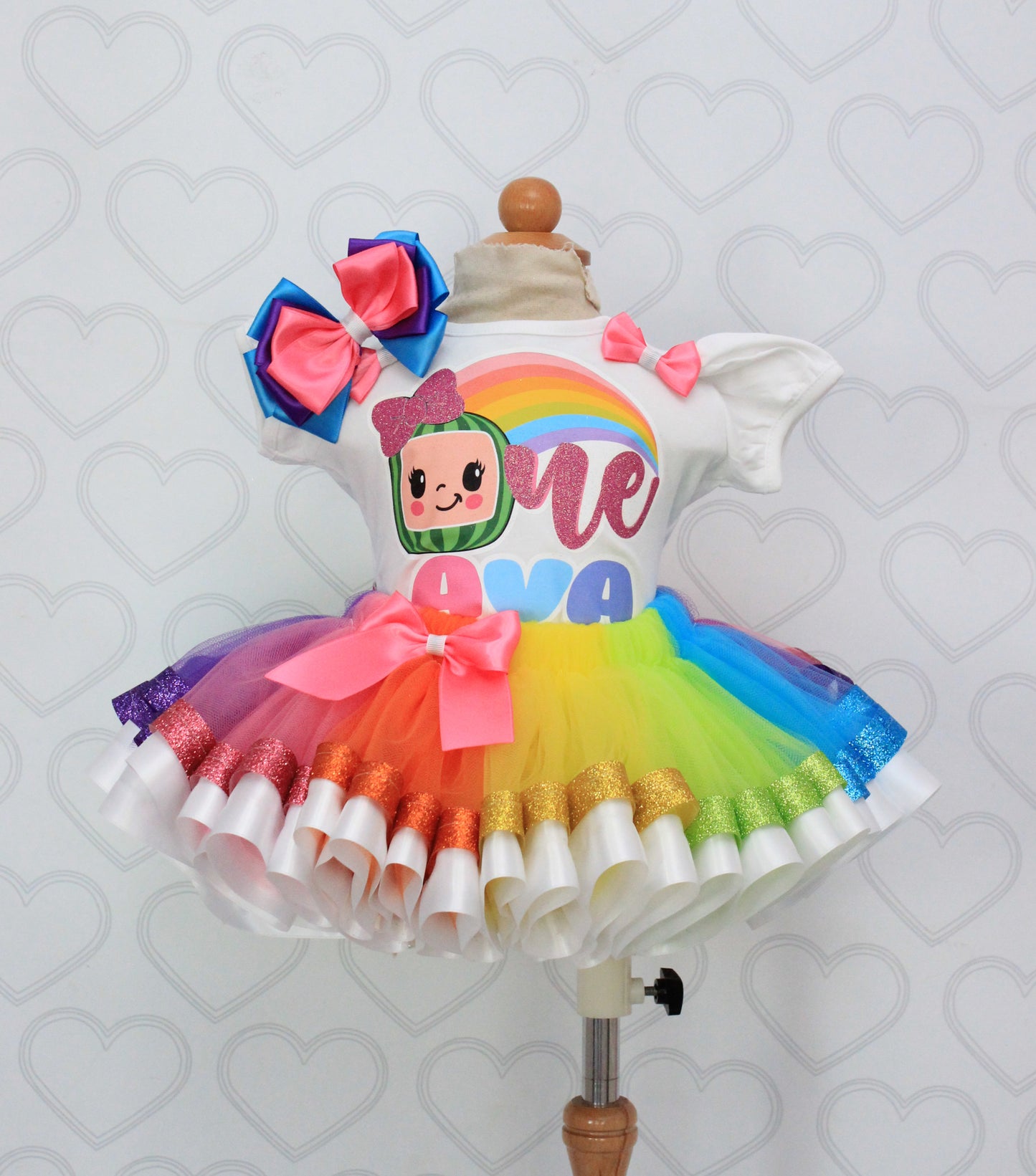 Cocomelon Tutu set- Cocomelon outfit- Cocomelon dress- Cocomelon tutu