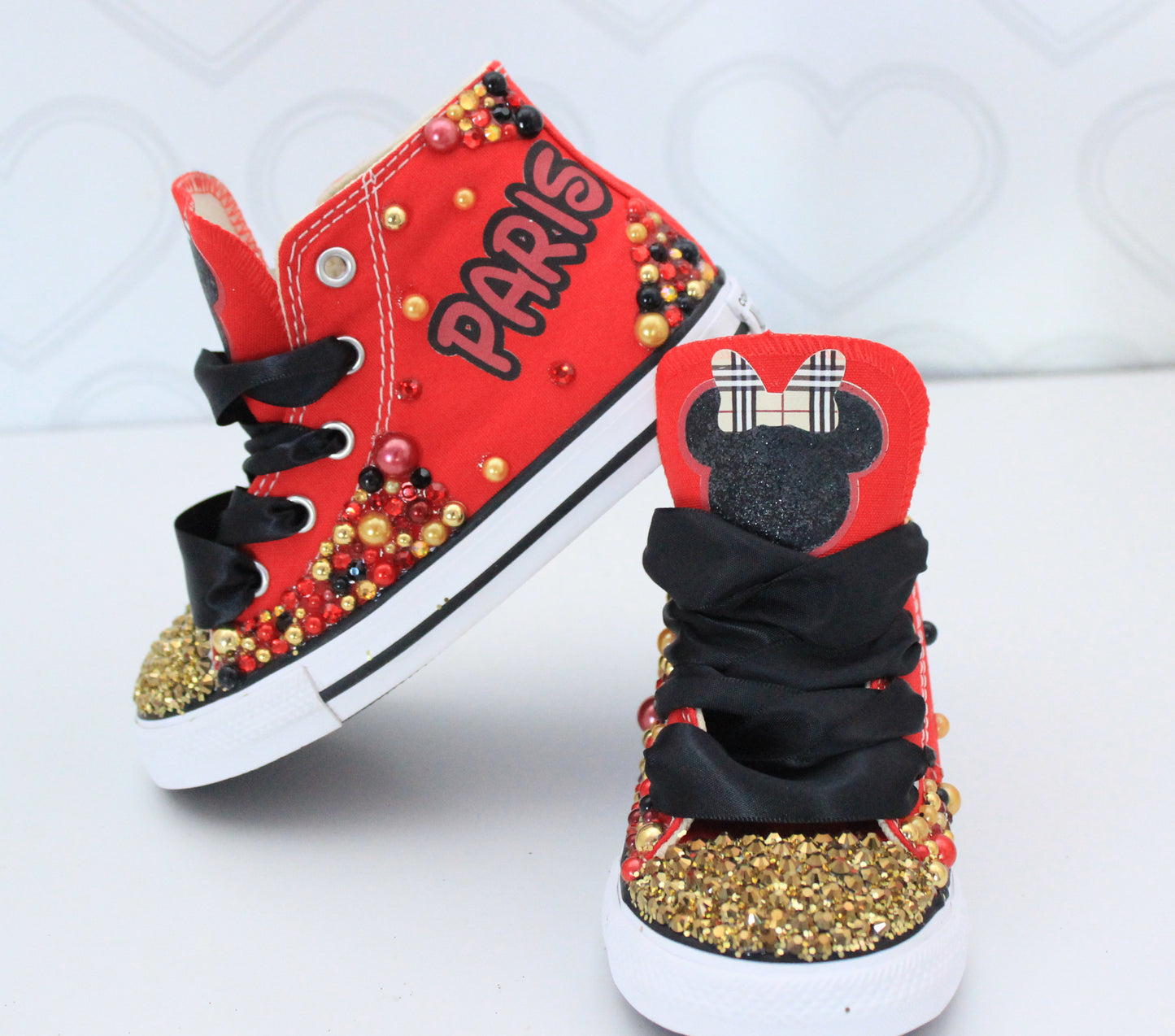 Minnie shoes- Minnie bling Converse-Minnie Shoes