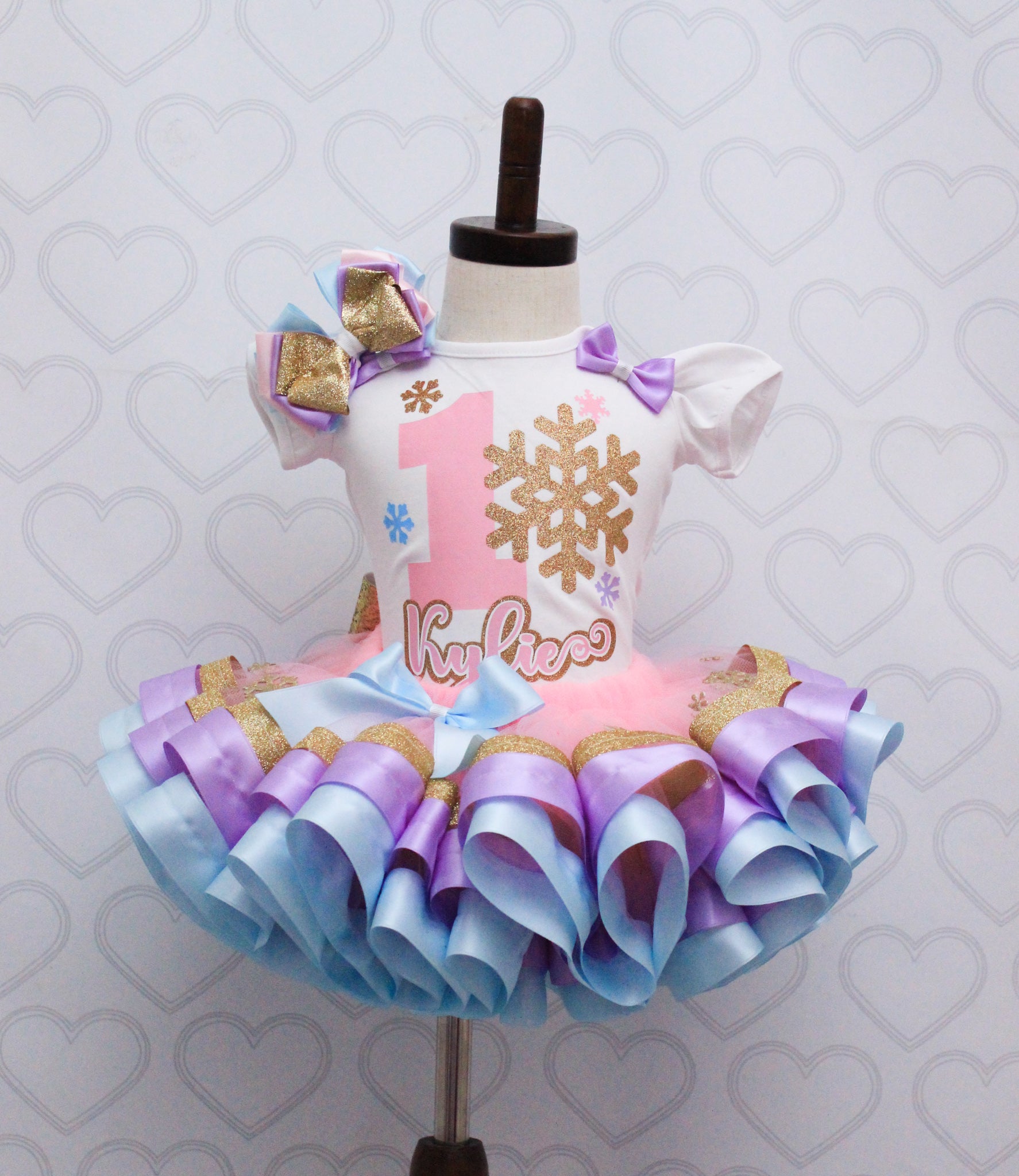 winter wonderland tutu dress Blue and Silver Snowflake Birthday Outfit - Ribbon Trimmed Tutu Outfit - Winter Wonderland Tutu Set - First Birthday Winter Onederland Dress