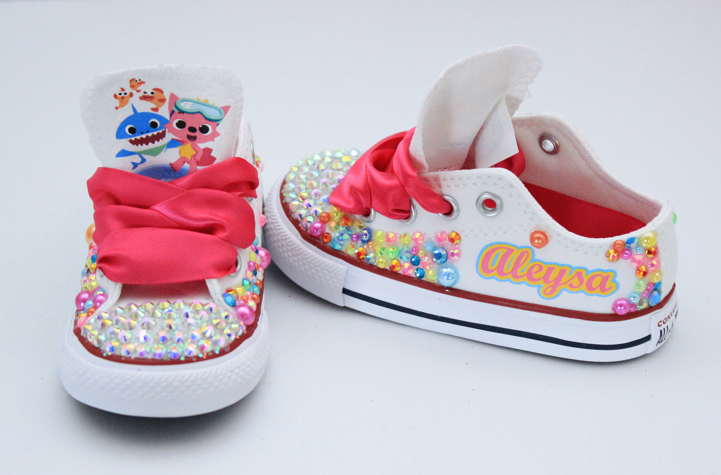 Baby shark shoes- Baby shark bling Converse-Girls Baby shark Shoes