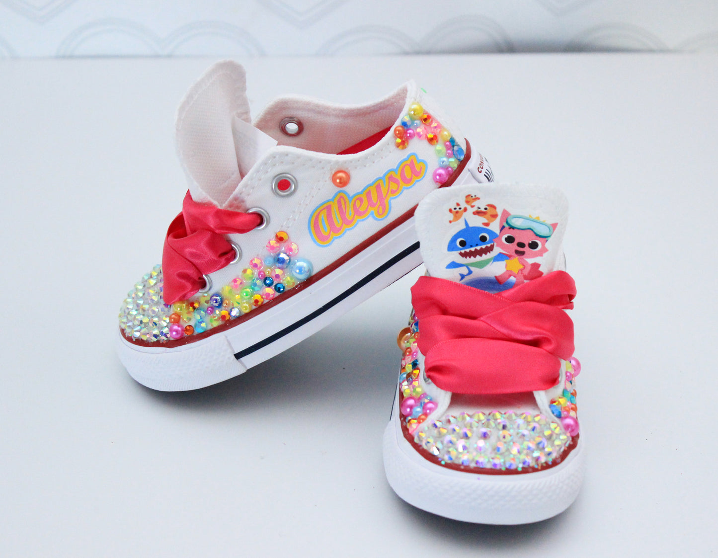 Baby shark shoes- Baby shark bling Converse-Girls Baby shark Shoes