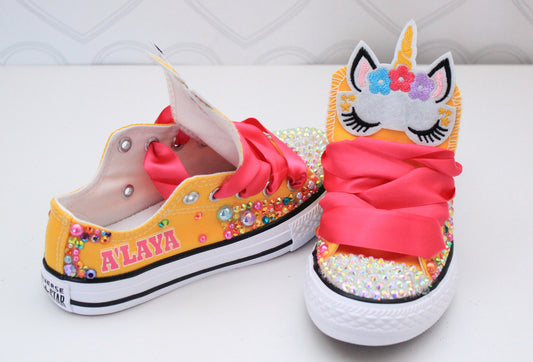 Unicorn shoes- Unicorn bling Converse-Girls Unicorn Shoes-Unicorn converse