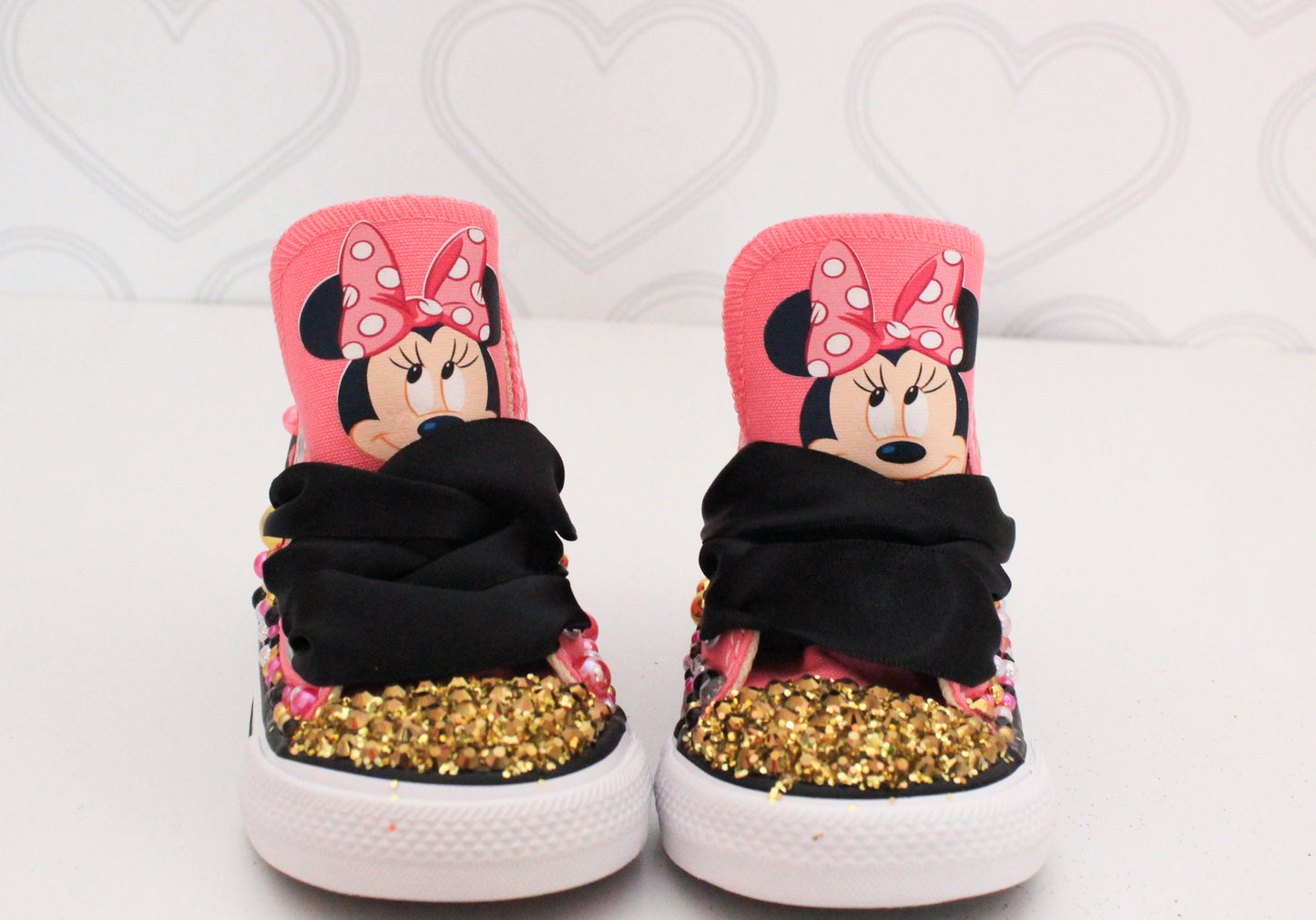 Minnie shoes- Minnie bling Converse-Girls Minnie Shoes