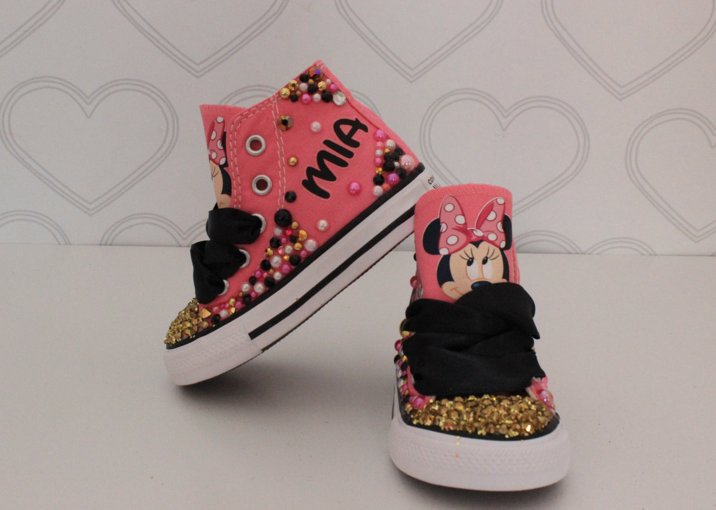Minnie shoes- Minnie bling Converse-Girls Minnie Shoes