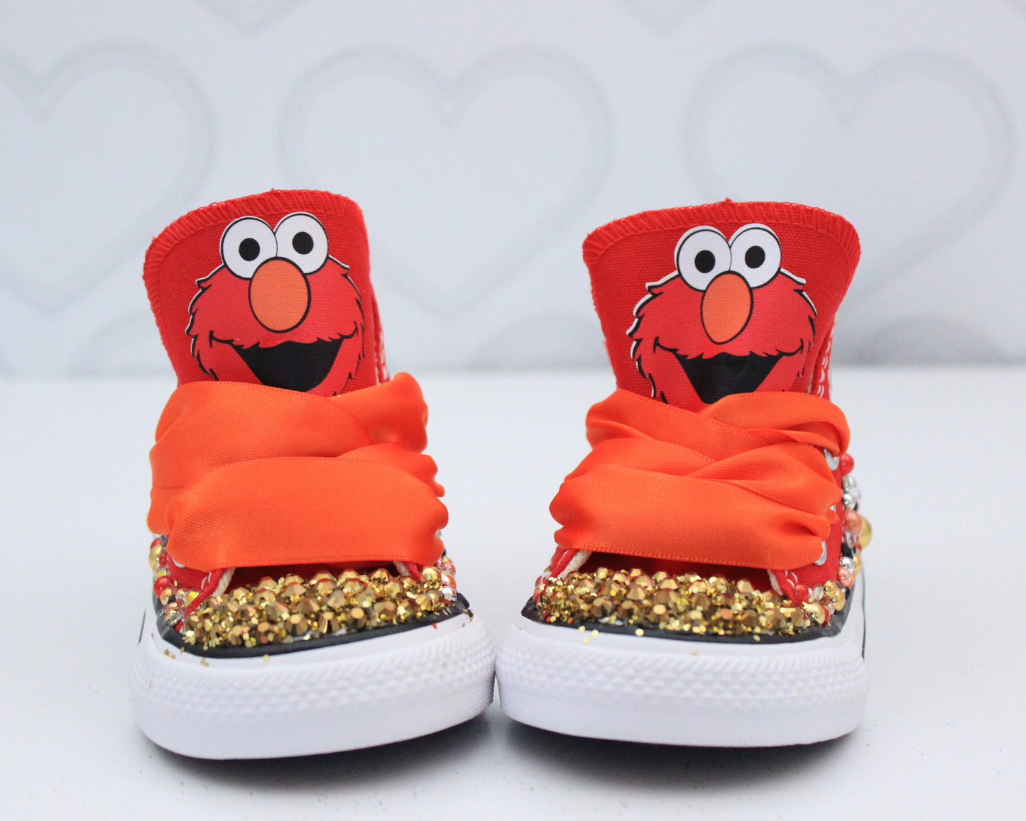 Elmo shoes- Elmo bling Converse-Girls elmo Shoes-sesame street shoes