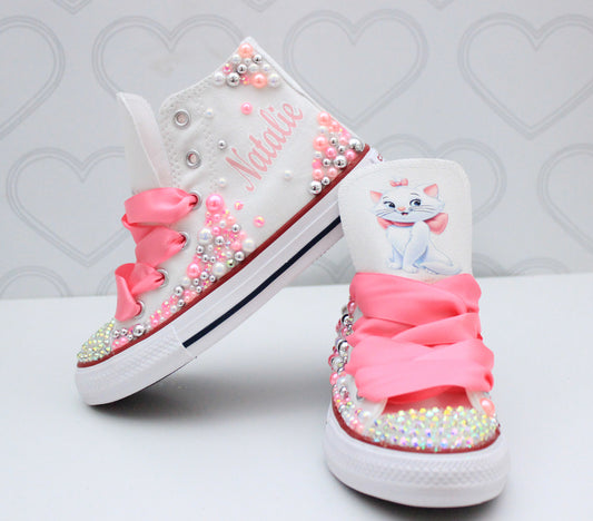 Marie the Cat shoes- Marie the Cat  bling Converse-Girls Marie the Cat  Shoes-Marie the Cat Converse