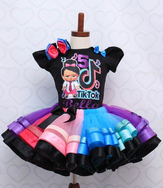 Tik Tok tutu set- Tik Tok outfit-Tik tok dress-Tik Tok Birthday outfit-Troll tutu set