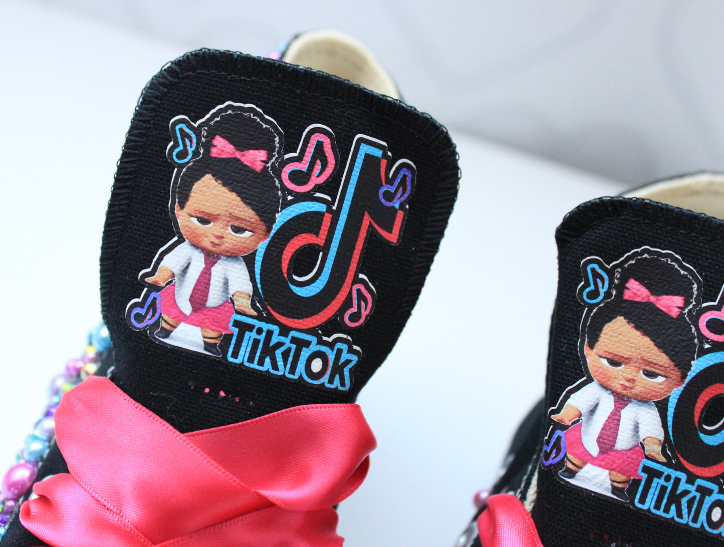 Tik tok shoes- Tik tok bling Converse-Girls Tik tok Shoes-Tik tok Converse