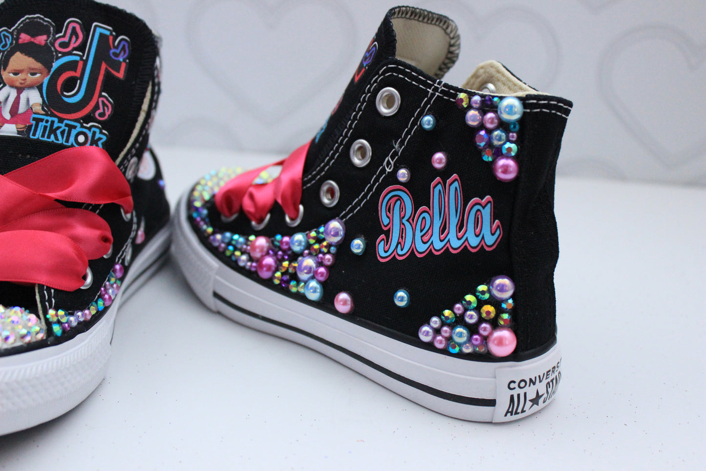 Tik tok shoes- Tik tok bling Converse-Girls Tik tok Shoes-Tik tok Converse
