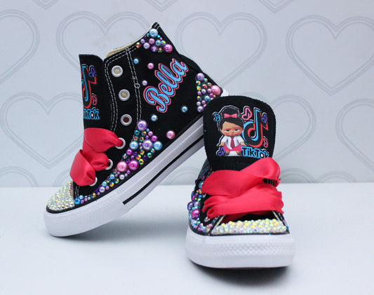 Tik tok shoes- Tik tok bling Converse-Girls Tik tok Shoes-Tik tok Converse