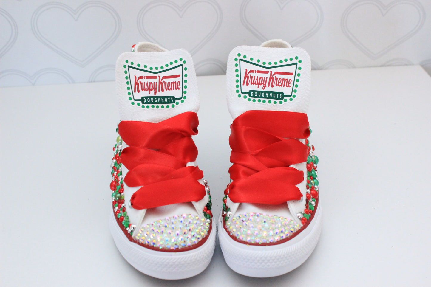 Krispy Kreme shoes- Krispy Kreme bling Converse-Girls Krispy Kreme Shoes- Krispy Kreme Converse