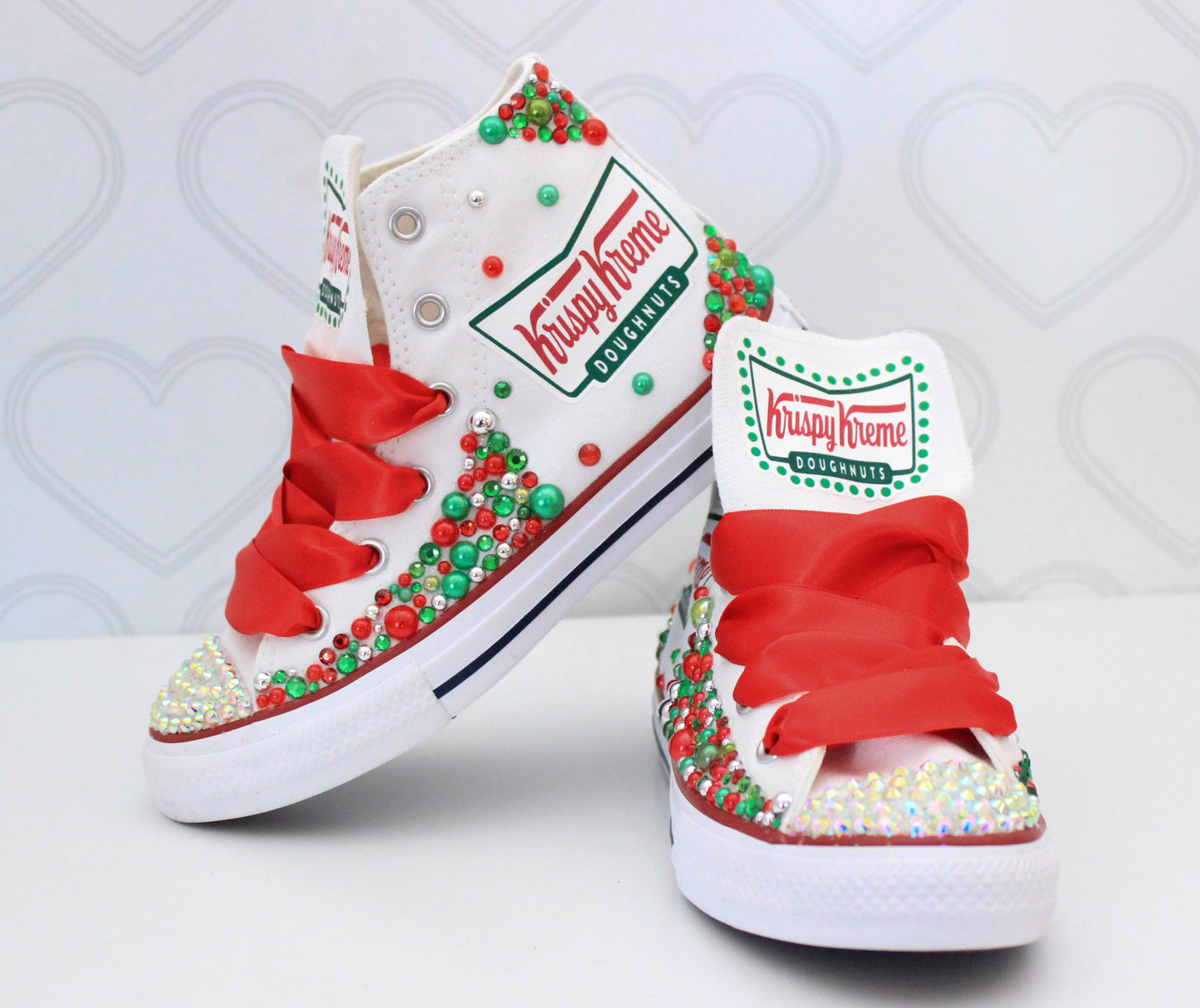Krispy Kreme shoes- Krispy Kreme bling Converse-Girls Krispy Kreme Shoes- Krispy Kreme Converse