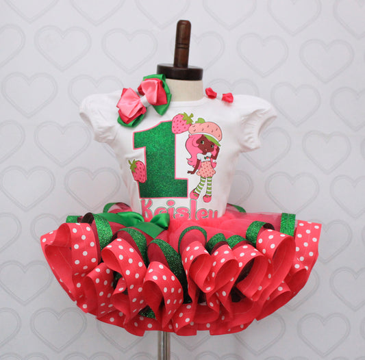 Strawberry Shortcake tutu set-Strawberry Shortcake  outfit-Strawberry Shortcake  dress