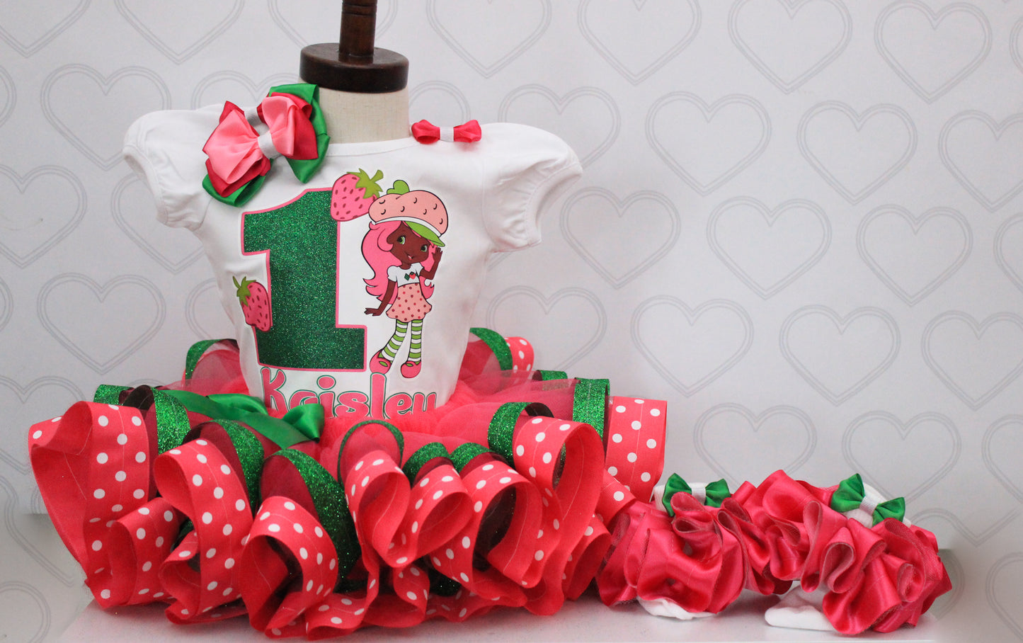 Strawberry Shortcake tutu set-Strawberry Shortcake outfit-Strawberry Shortcake dress